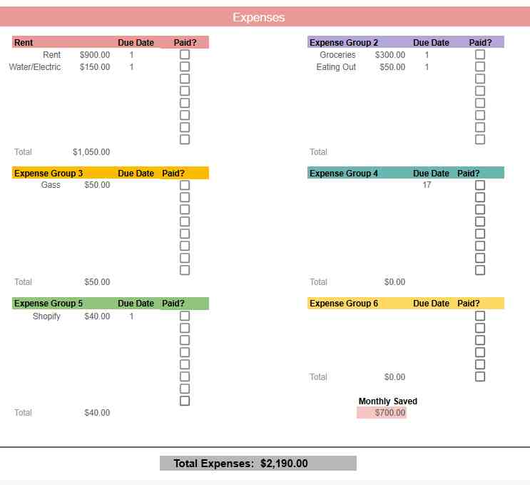 Advanced Budget Planner