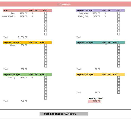 Advanced Budget Planner